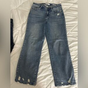 Judy Blue Distressed Jeans - Classic Blue